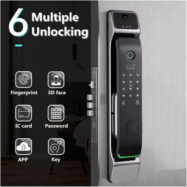 F1 Pro Smart 3D Face Unlocking & RF Remote Digital Door Lock (Smart Life App)