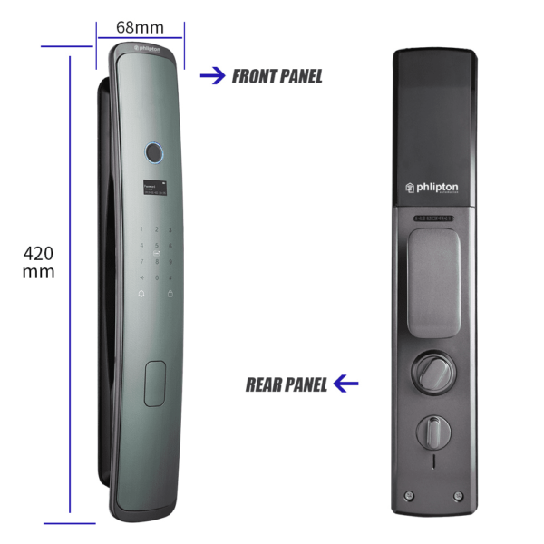 Series 3 WiFi Smart Biometric Door Lock With App Support + Finger print + RFid + passcode + mechanical key + OTP